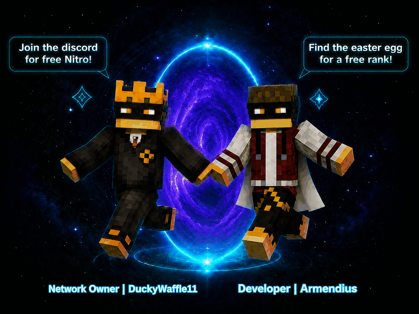 Support the Server portal art — Network Owner DuckyWaffle11 and Developer Armendius
