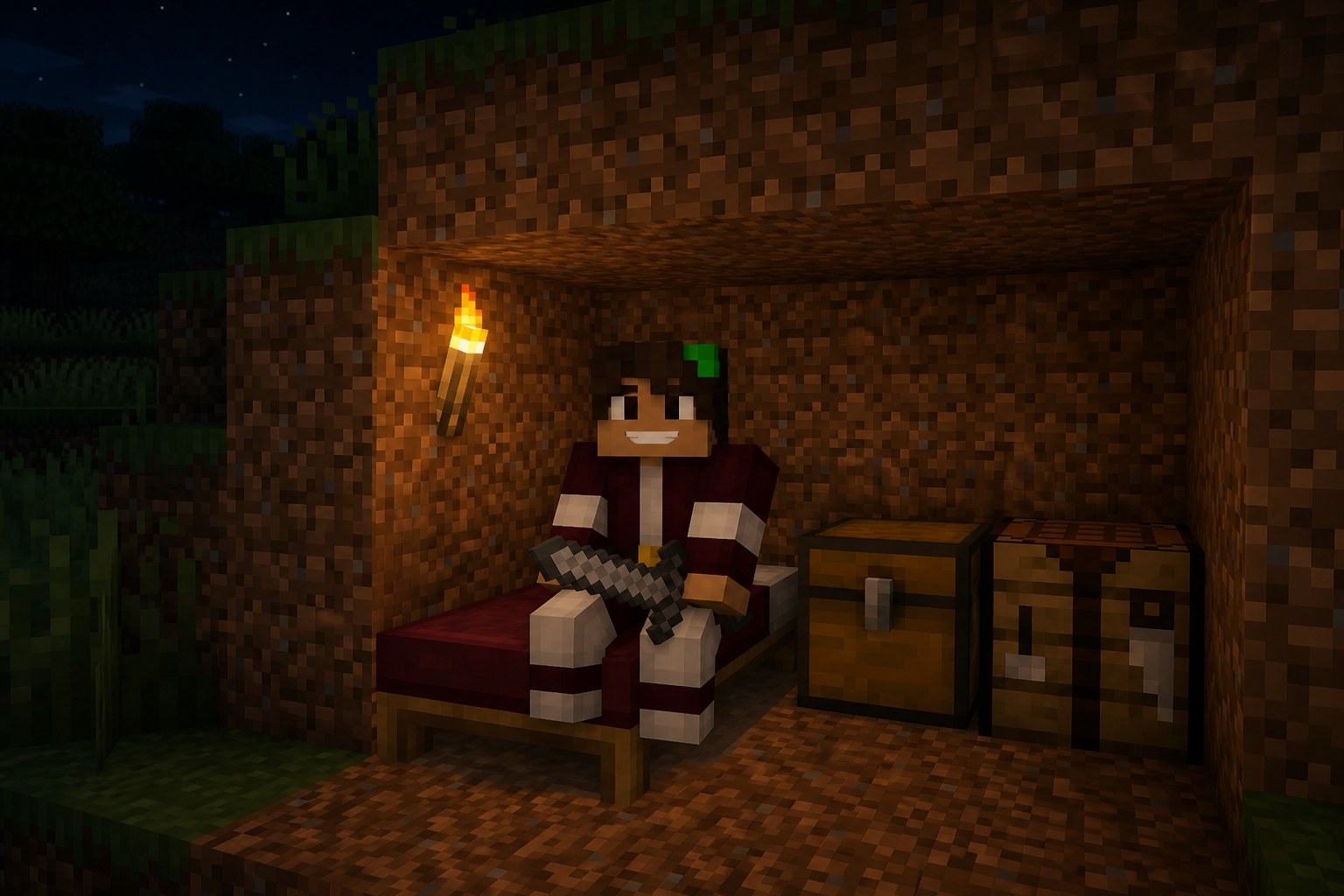 Armendius in the dirt bunker