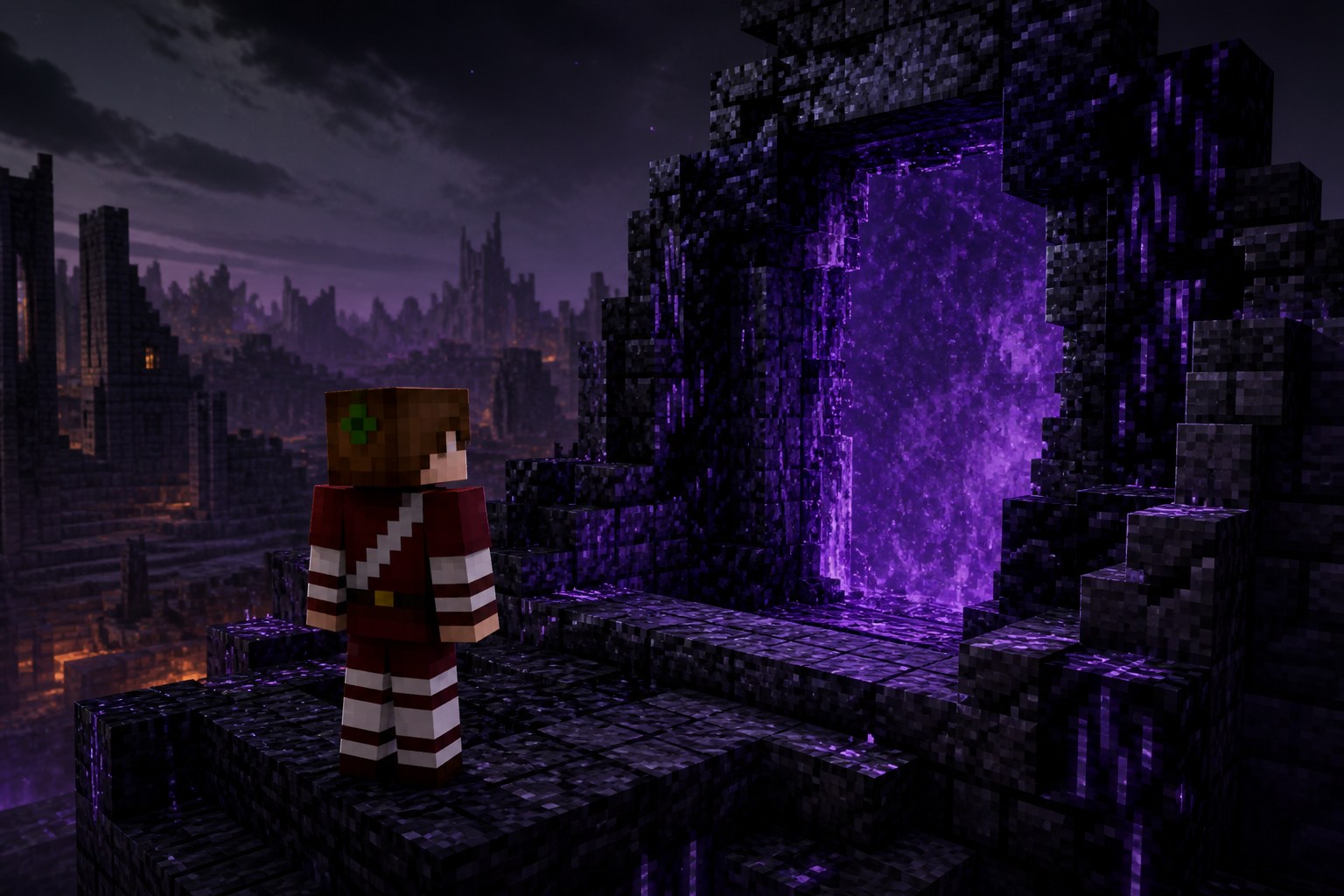 Armendius listening at the ruined portal